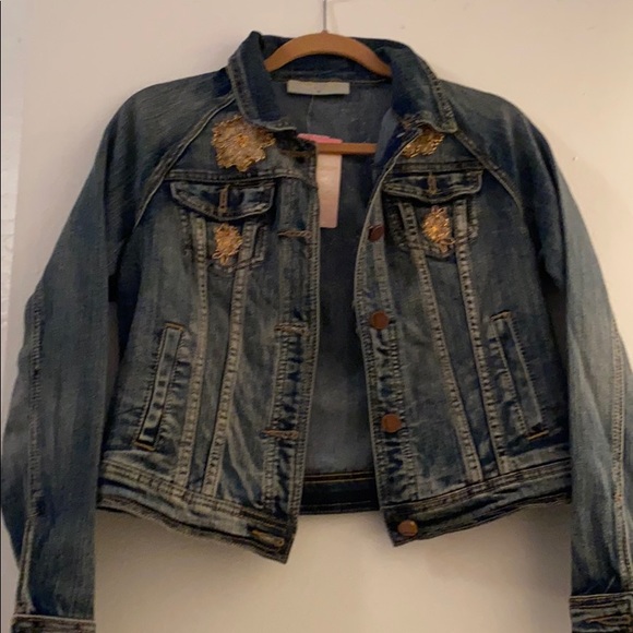 NWT JOUJOU  premium collection jean jacket 💛 - Picture 1 of 7